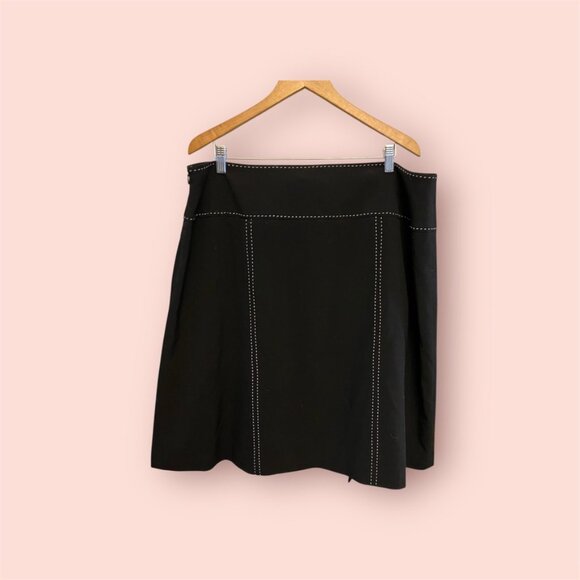 Black Skirt with White Stitching - Picture 1 of 10